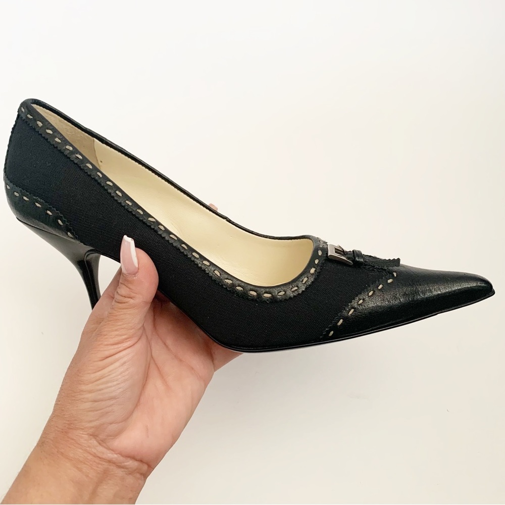 VINTAGE PRADA POINTY BUCKLE THREAD HEEL